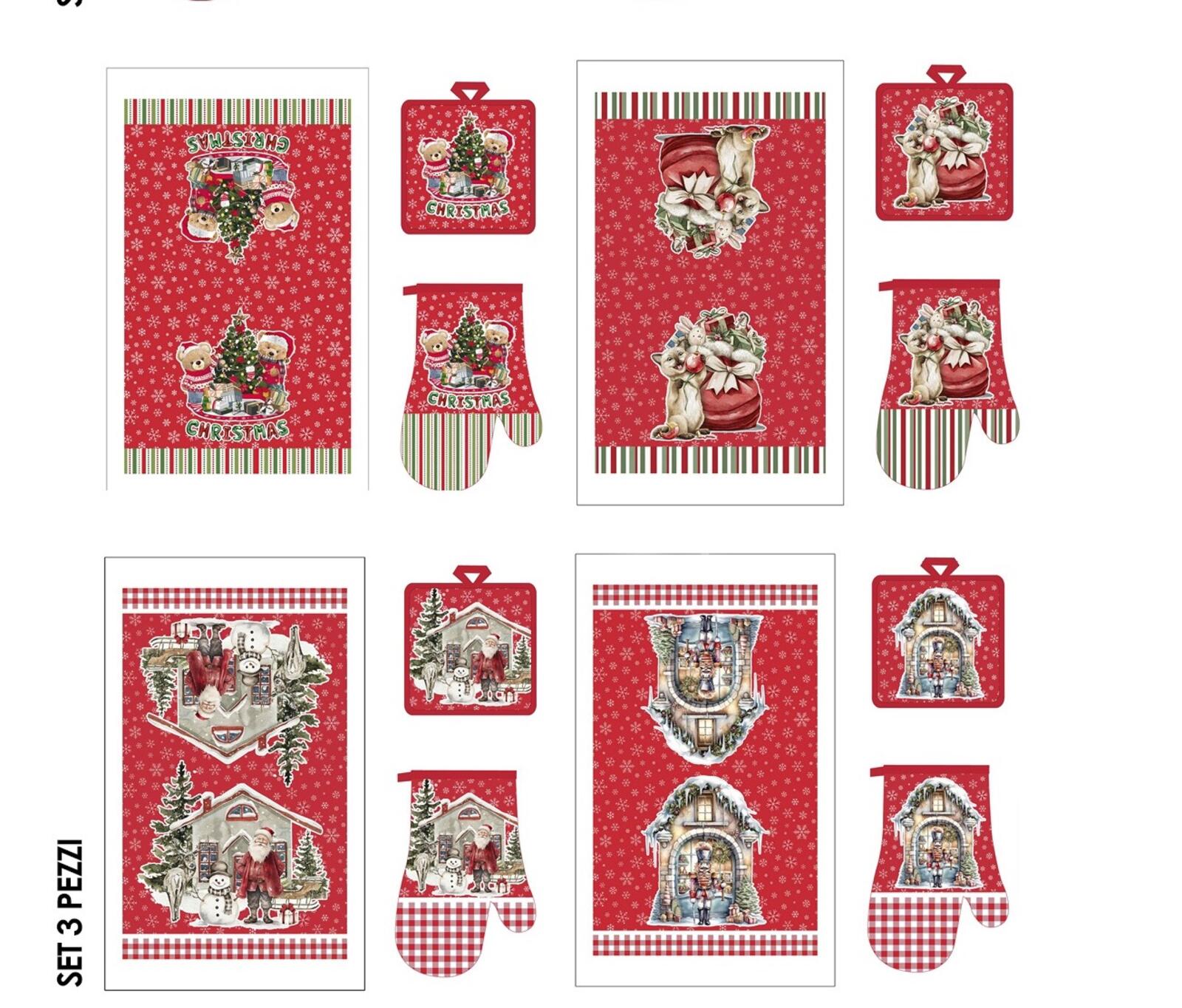 3-Piece Pot Holder Set XMAS VIENNA Tellini S.r.l. Wholesale Clothing